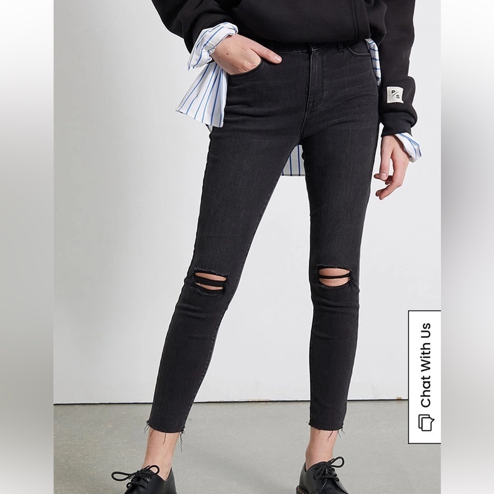 PacSun High Rise Jegging Distressed Denim Jeans Washed Black 26 - Picture 1 of 13